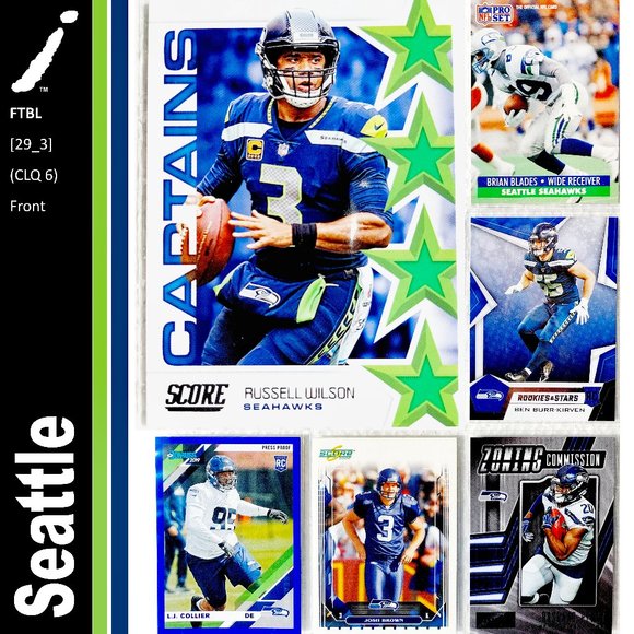 NFL Other - Seattle Seahawks 6 Card Lot - FTBL [29_3]